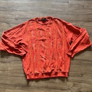 Vibrant Orange Crewneck Sweater for Men